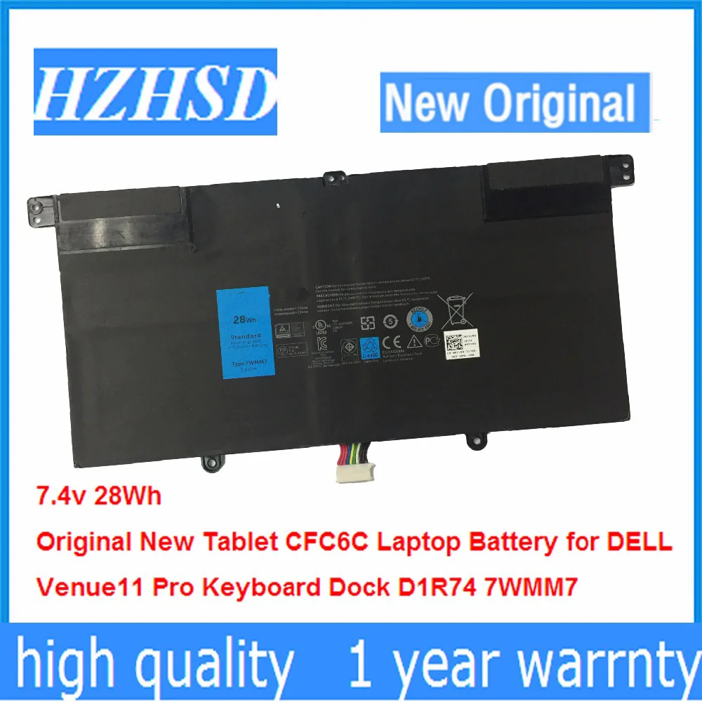 

7.4v 28Wh New Original 7WMM7 Tablet CFC6C Laptop Battery for DELL Venue 11 Pro Keyboard Dock D1R74