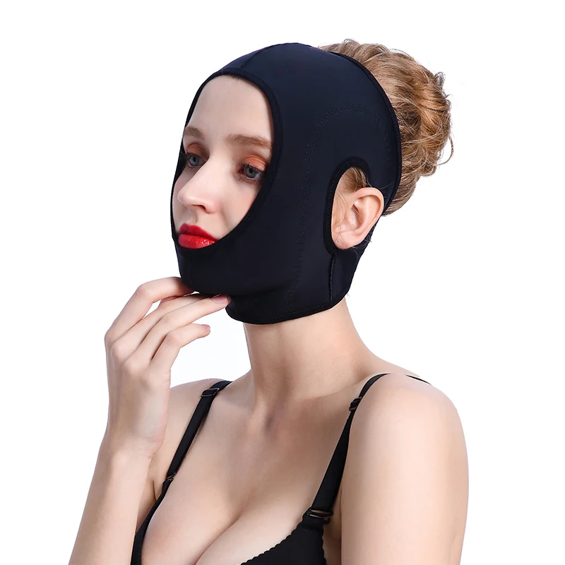 Masker Pengangkat wajah 3D wanita, masker pengangkat perawatan kulit tali Anti Keriput pembentuk wajah kecantikan bersirkulasi