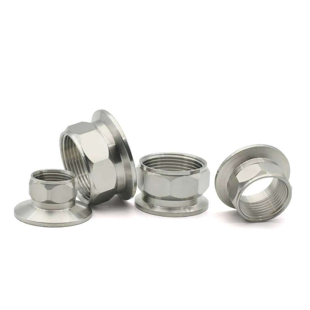 1/2 "3/4" 1 "11/4" 11/2 "2" Stainless Steel SUS 304 316L Sanitary Hexagonal BSP Female Thread Three Clamp Joint