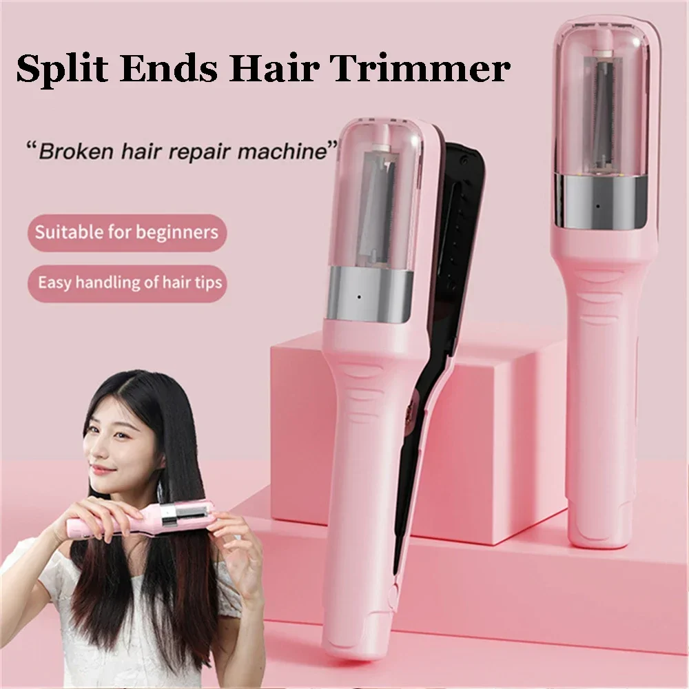 Recortador de puntas de cabello para mujer, removedor de Split, seco, dañado, quebradizo, profesional, automático, corte dividido, Máquina para cortar cabello inalámbrica