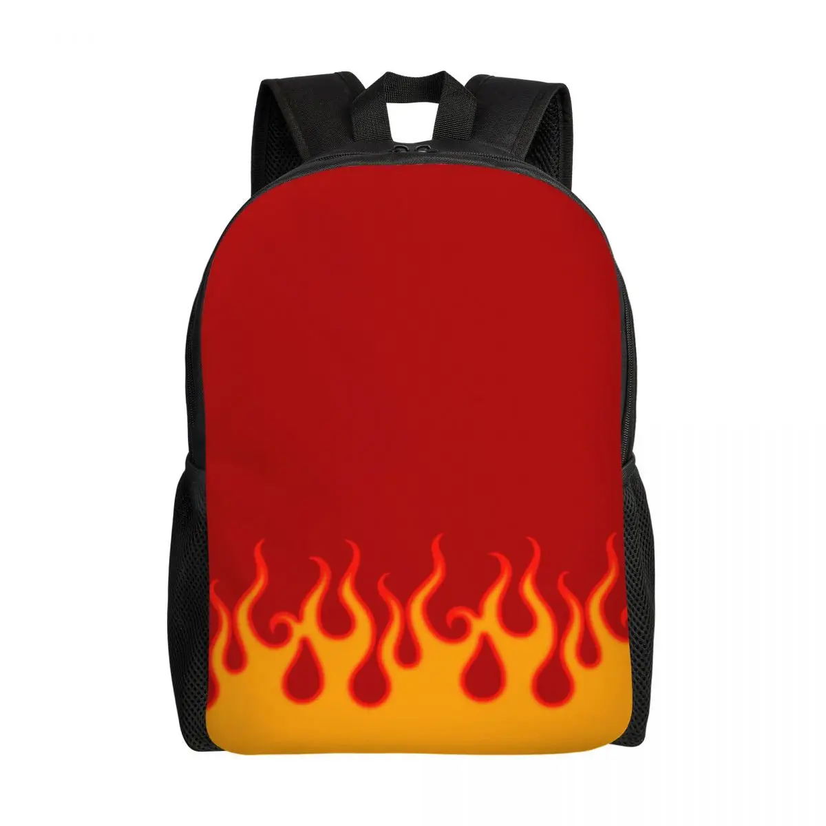 Custom Red Hot Fire Racing Flames Travel Backpack Men Women School Laptop Bookbag College Student Daypack Bags