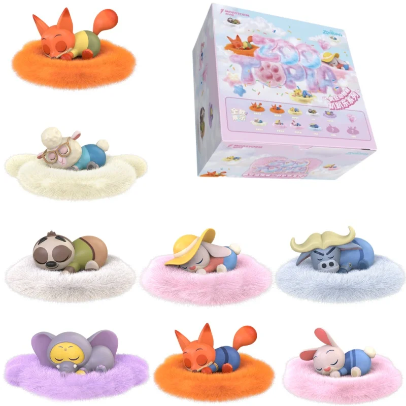 MORSTORM película Original Zootopia 2 posición de dormir serie caja ciega Linda figura de acción de Anime Nick Judy juguetes de decoración de escritorio