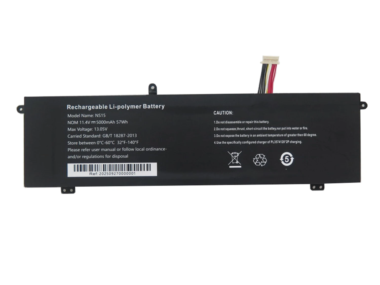 

Аккумулятор для ноутбука NS15 7,6 В 5300 мАч 40,28 Втч 11PIN 10 линий