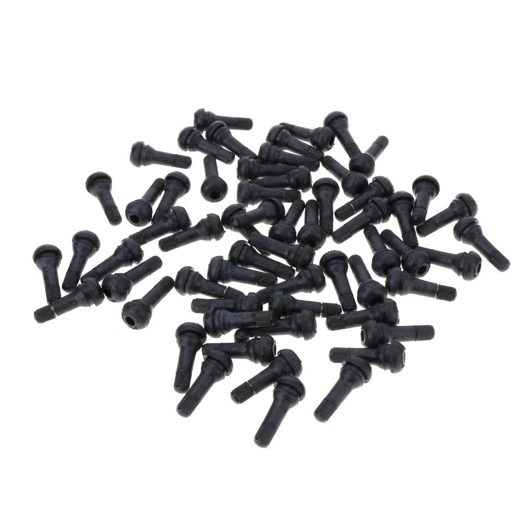 

100Pcs Universal TR413 Tubeless Tire Valve Stems Stubby for ATV Trailer Car