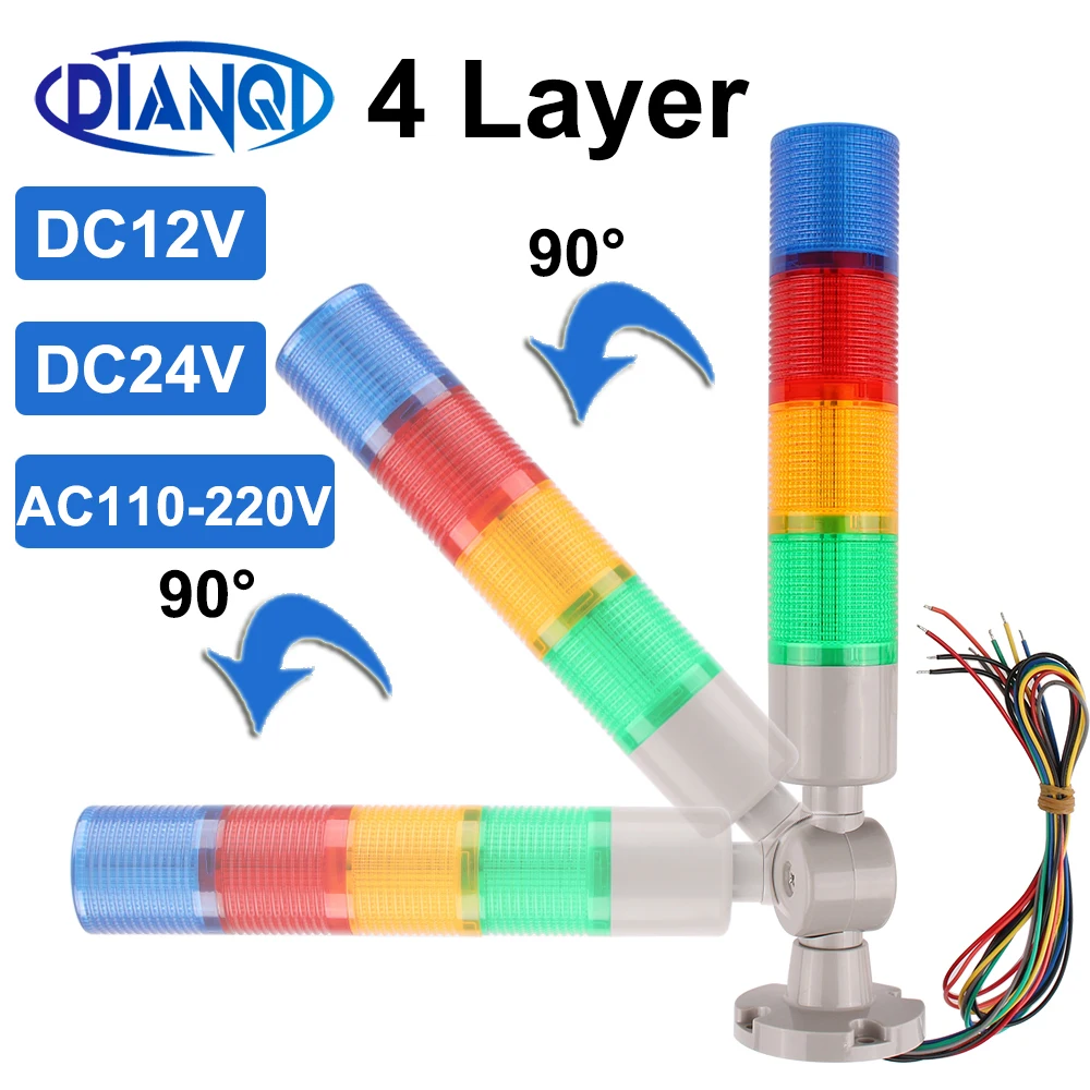 For Machinery Tower lamp LTA DC12V24V AC110V220V Industrial Multilayer Stack LED Signal Alarm Warning caution Steady/Flash light