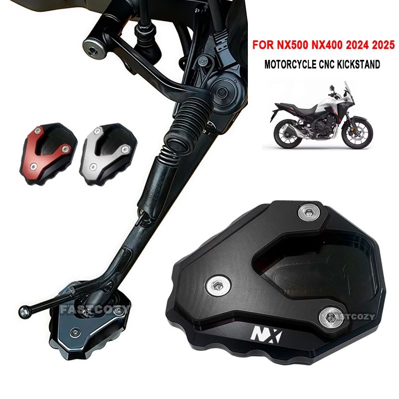 Für HONDA NX500 NX500 NX400 NX 400 2024 2025 Motorrad Zubehör CNC Ständer Fuß Seite Stehen Verlängerung Pad unterstützung Platte