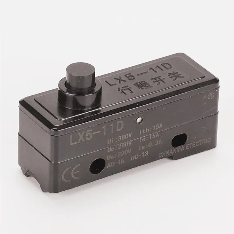1PC Wyłącznik krańcowy 1NO+1NC(SPDT) Krótki siłownik naciskany Chwilowa akcja 3 piny AC 380V 3A 100VA DC 250V LX5-11D