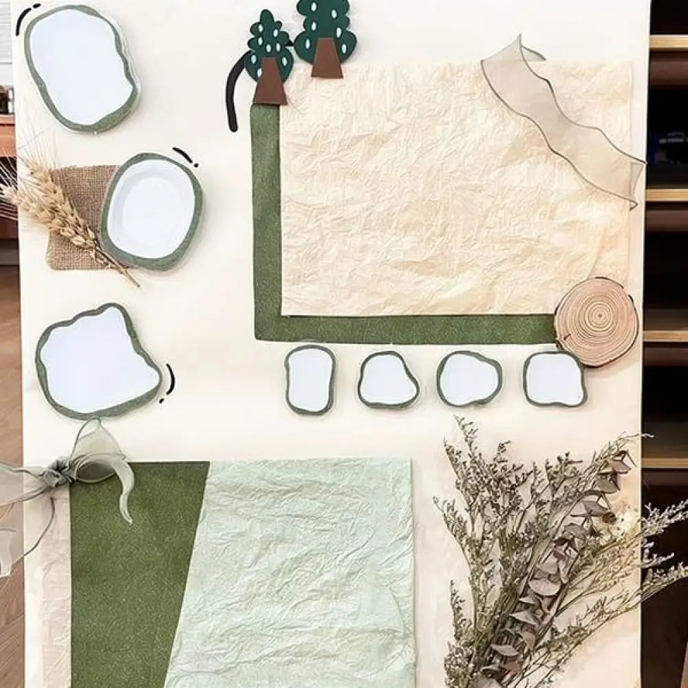 DIY Tissue Paper Sheets For Classroom Wall Decoration Kindergarten Forest Style Eco Friendly Handicraft Supplies
