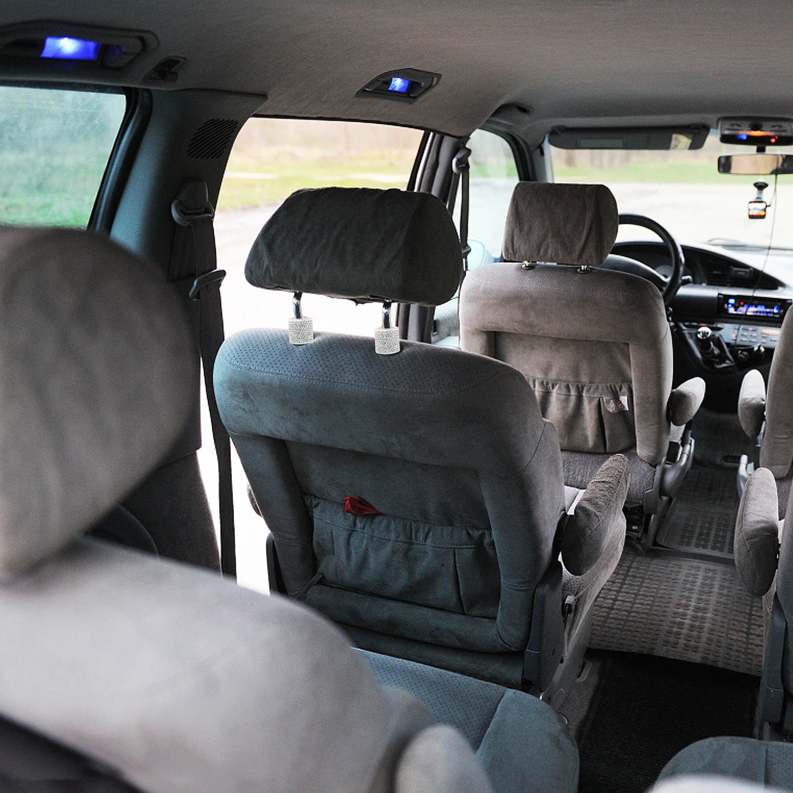 

2 шт., кольцо на подголовник автомобильного сиденья со стразами, универсальный воротник, блестящий декор интерьера, простая установка, блестящий аксессуар