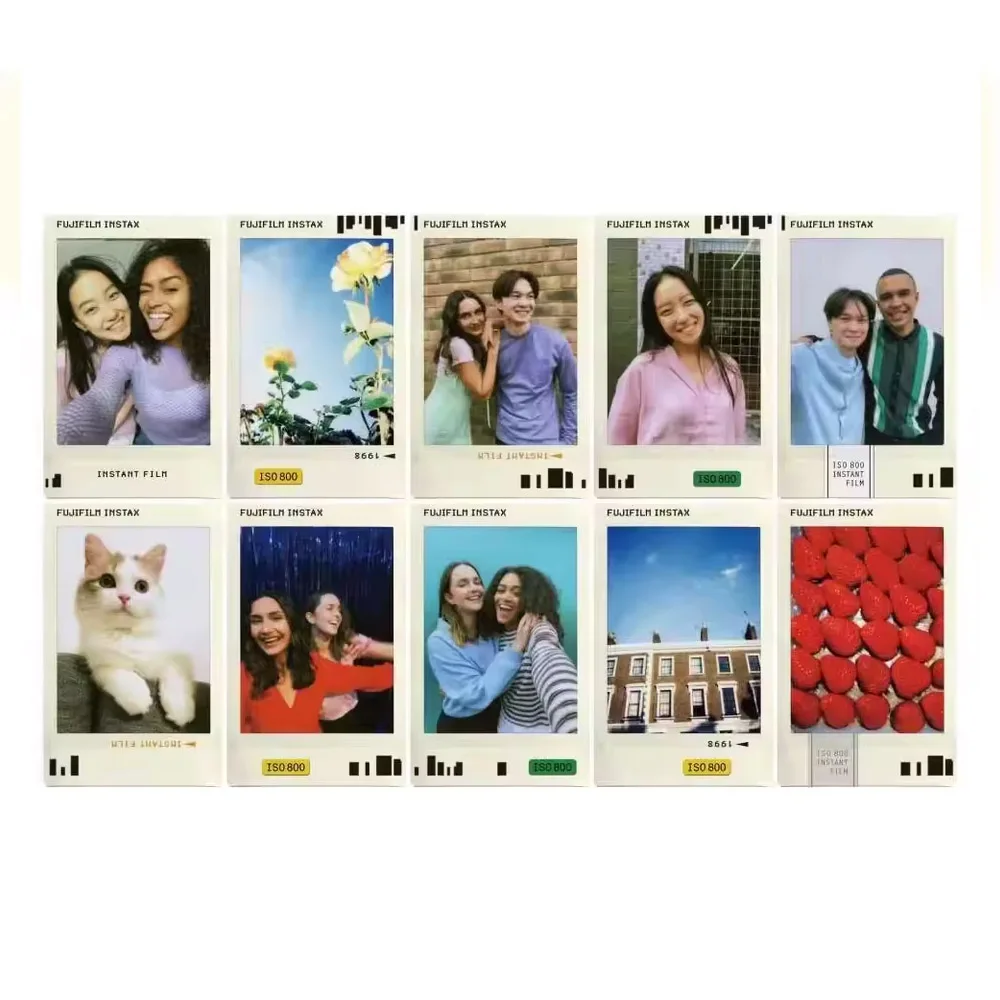 Classic Fujifilm Instax Mini Film Instant Photo Slide White Edge Colorful Picture For Instax Mini 12 11 9 8 40 90 Evo Camera view 4