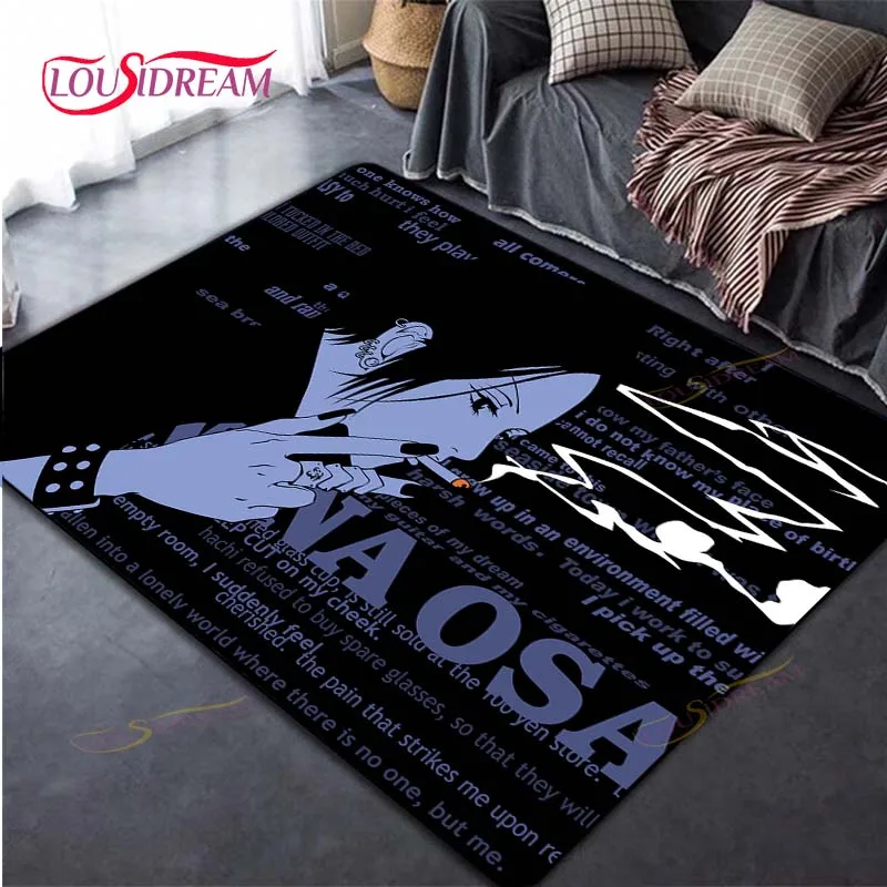 

Tapete Floor Hot Anime NANA,,Retro Decor Rugs Large Mat,Nostalgia Gift Carpets for Home Bedroom Living Room Decoration Non-slip