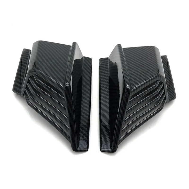 Motorcycle Carbon Black Front Side Spoiler Pneumatic Fairing Side Wing Cover For Honda ADV150 ADV 150 2019 2020 2021 2022 2023
