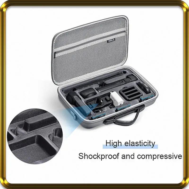 

-A95Z 1 PCS Carrying Case Gray PU+Spandex For Insta 360 X3 Storage Bag Action Camera Handbag Box For Insta 360X3