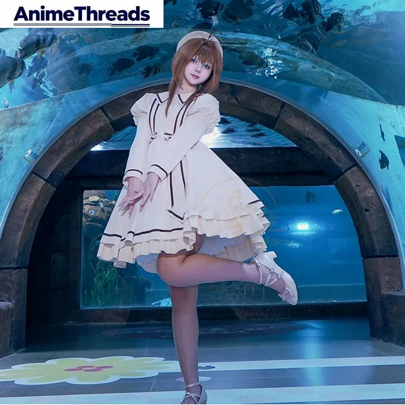 Disfraz de Cosplay de Akura de THREA, Vestido Casual Bonito para Mujer, Atuendos de Halloween, Ropa de Anime Card Captor Sakura, Hecho a Medida