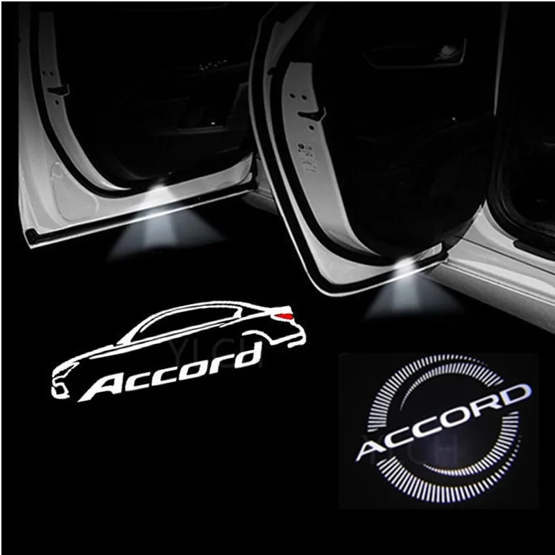 

2PC Car Door LED Logo Light Courtesy Laser Projector Lamp For Accord Emblem 7th 8th 9th10th HD Welcome Logo Lamp Car Accessories