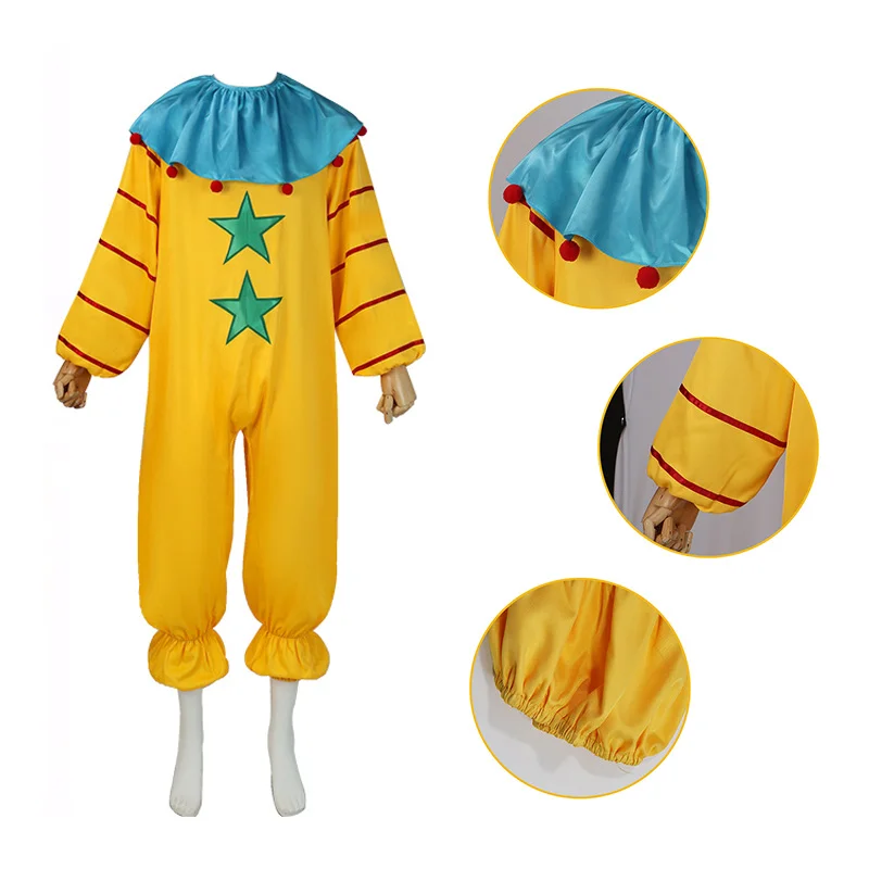 Gra Killer Klowns z kosmosu przebranie na karnawał dorosły kombinezon unisex komplet akcesoriów jednolite Halloween karnawałowe garnitury