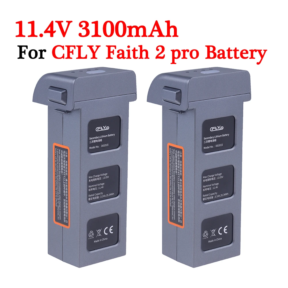 

Dorne Battery for CFLY Faith2 Pro 4K Pro Drone 11.4V 3100 mAh Battery Faith2 Pro GPS Drone Accessories Parts