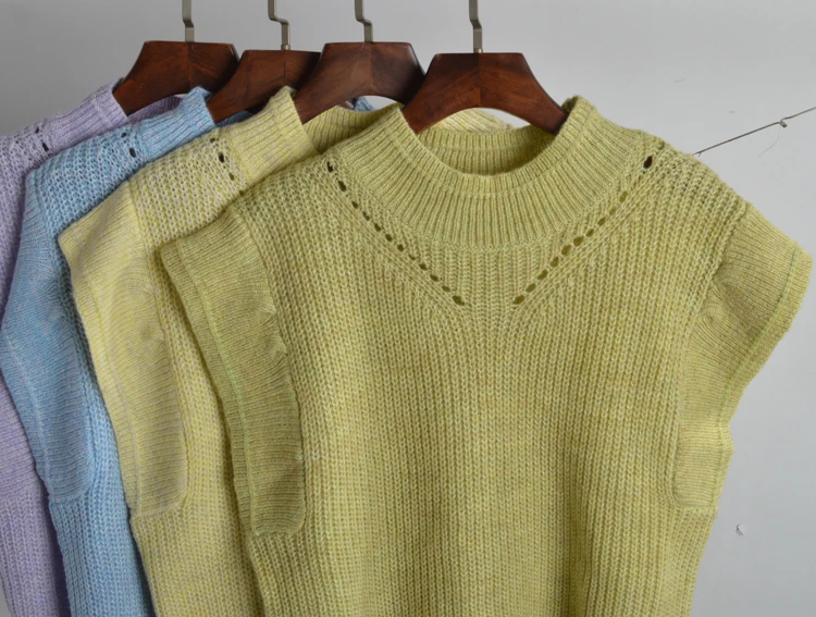 Miękki sweter damski z dzianiny, mieszanka włókien, wygodny okrągły dekolt, regularny krój, cienki.