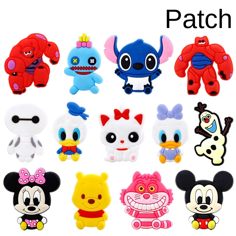 

100pc/lot Disney Diy Semi-Manufactures Trinkets Silicone Patch PVC Paster Stickers For Phone Case Cover Earphone Case Shoes