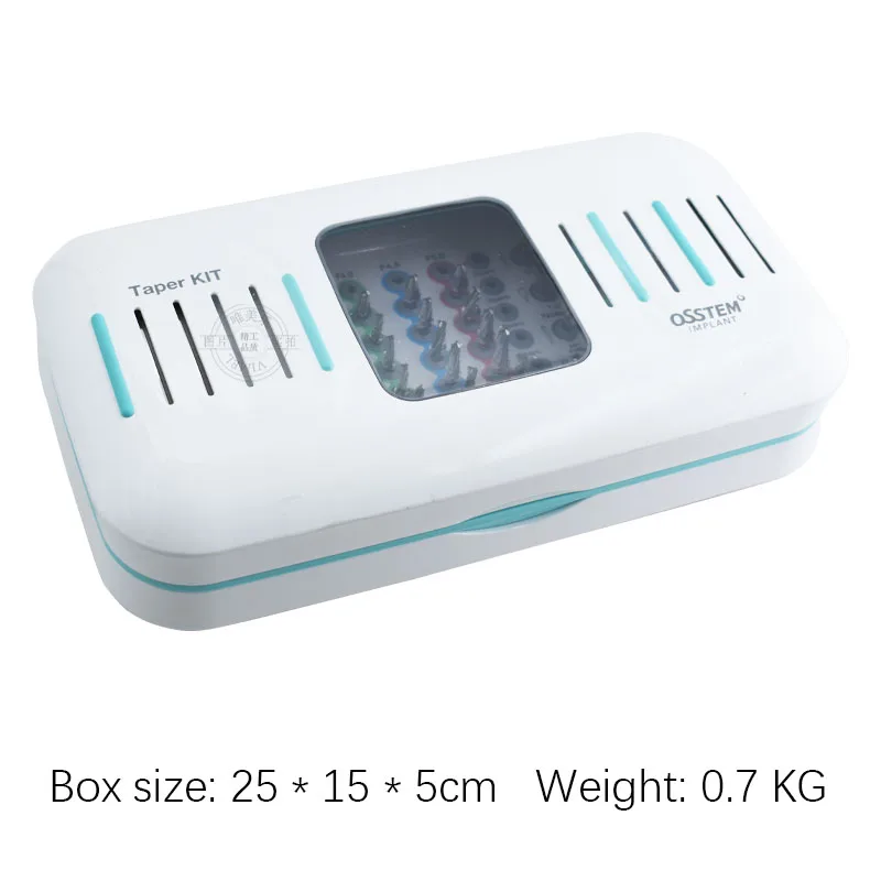 

High Quality Universal Osstem Surgical Kit Dental Handpiece Stainless Steel Equipment Implant Restoration Conical Tool Box