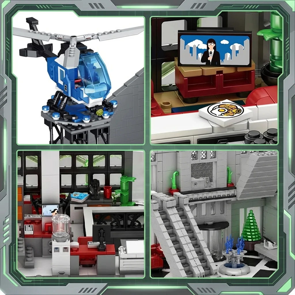 ตัวต่ออาคารสไปเดอร์ออสคอป ฮีโร่ ทาวเวอร์ 6375 ชิ้น ชุดตัวต่อภาพยนตร์ เมือง สถาปัตยกรรมคลาสสิก แบบประกอบเอง ของเล่น DIY ของขวัญ