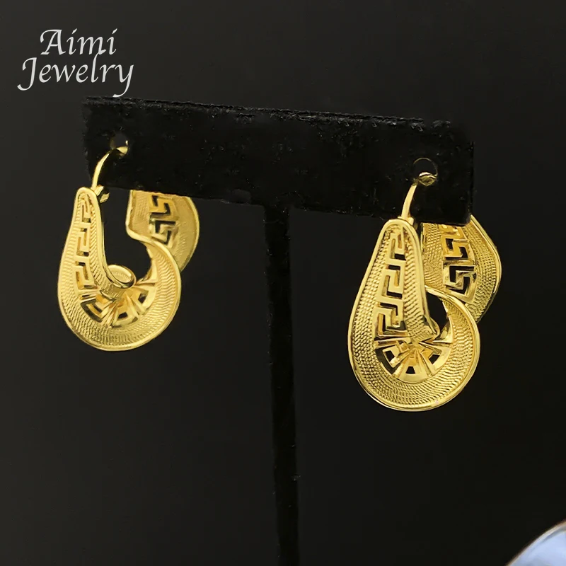 Brasilianischer Original-Anhänger mit Kette, afrikanisches 18K vergoldetes Kupfer-Schmuckset, Ohrringe, Halskette, Braut-, Hochzeits- und Partygeschenke – Detail 9