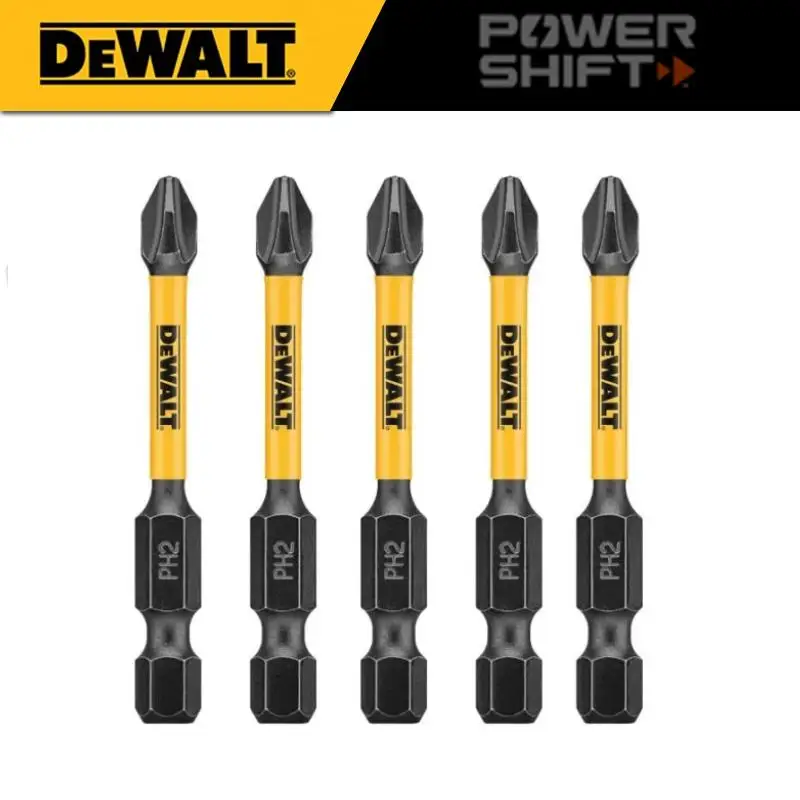 DEWALT DWA2PH21RB PH2 57mm 5PCS FLEXTORQ Series High Strength Impact Resistant Drill Bits Phillips Screwdrivers