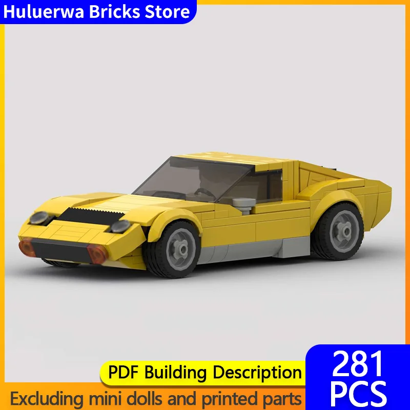 

Модель городской автомобиль MOC, строительные кирпичи P400, верхний уровень, спортивный автомобиль, модульная технология, детские праздничные подарки, сборные игрушки, костюм