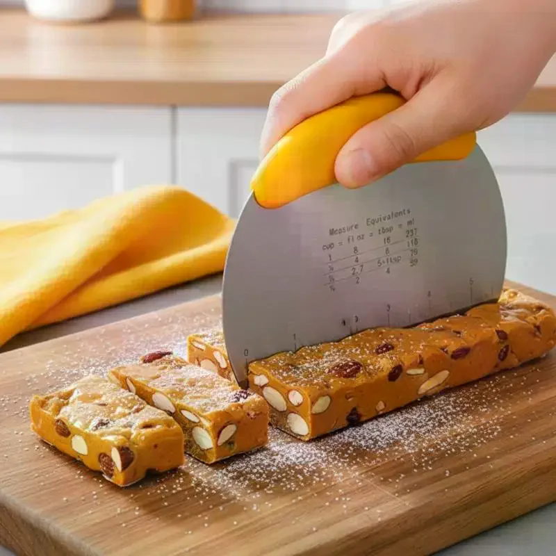 1 Set Stainless Steel Pastry Cutter Dough Scraper With Ergonomic Handle Kitchen Baking Tools For Flour Dough Cutter