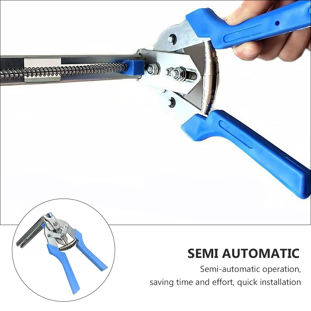 

1 Set Ring Fastener Wire Cage Clamp Mesh Fencing Tool Semi-Automatic Pliers Birdcage Repair Kit Feed Tool Strong