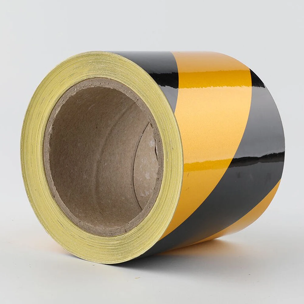 Reflective Warning Tape Workshop Warning Landmark Sticker Non-slip Wear-resistant Waterproof Zebra Crossed Floor Tape