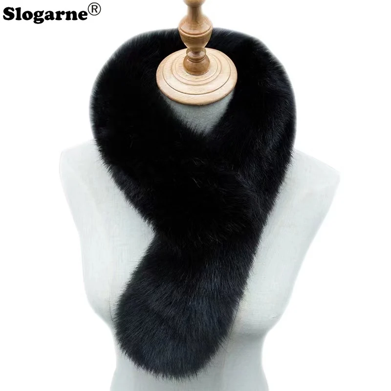 

Ladies Fashion Fluffy Neck Warmer Women's Luxury Faux Fox Fur Scarf Winter Wamr Furry Neckerchief Daily Wear New Fur Wrap Shawls