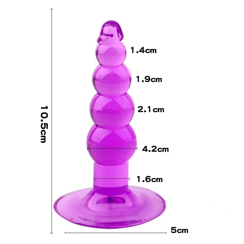 Soft Silicone Anal Plug Anus Masturbator Butt Plugs Expansion Erotic Anal Beads Adult Toy Sexy Anal Toys for Women Gay Couple view 6