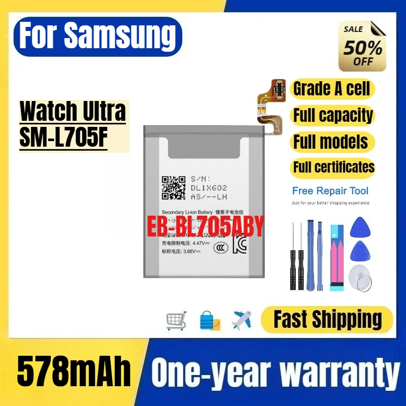 

EB-BL705ABY for Samsung Watch Ultra/SM-L705F Watch Battery High Quality High Capacity Replacement Bateria Grade A Cell with Tool