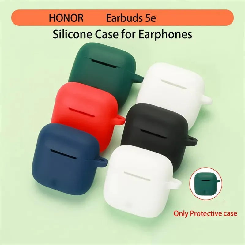 Skinlee Phone Case For HONOR Earbuds 5E Case Liquid Silicone Matte Shockproof Soft Shell For HONOR Earbuds 5E Back Cover