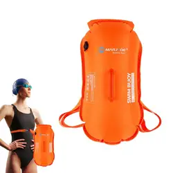 28L/35L Swimming Buoy Waterproof Dry Bag Double Airbags Backpack Swimming Safety Float Swimming Training Buoy For Rafting