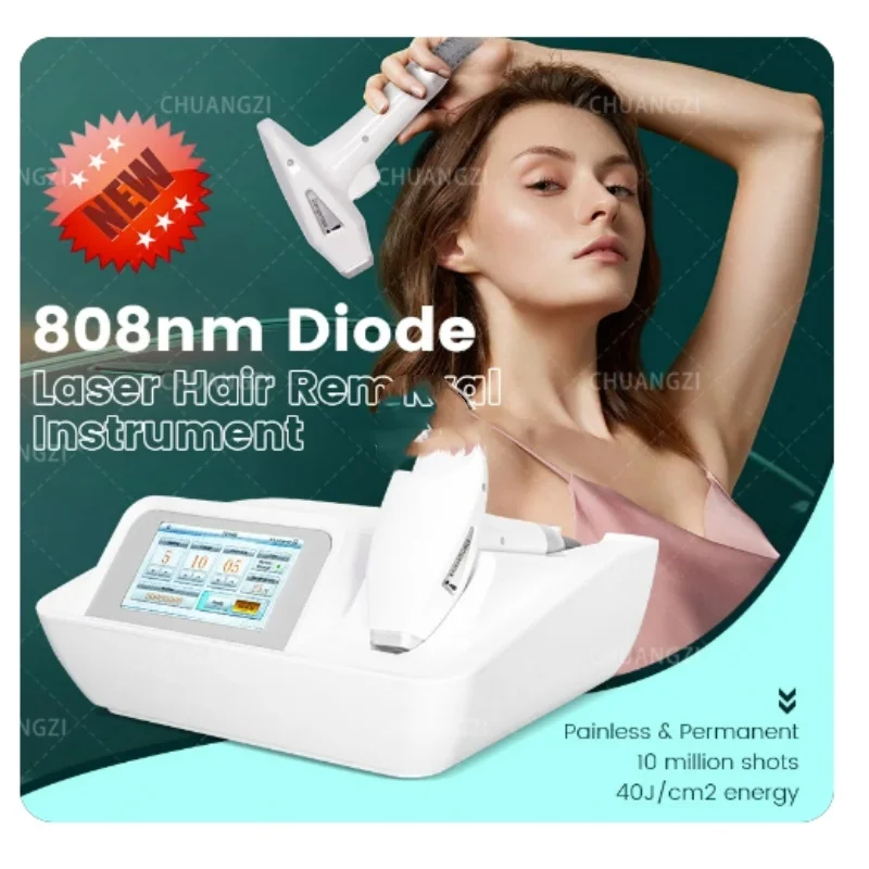 

Portable Mini 808nm Diode Laser Permanent Rapid Hair Removal and Painless Hair Follicle Penetration Skin Regeneration Devic