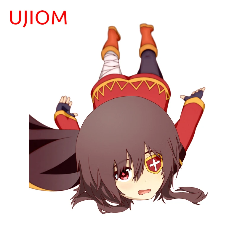 UJIOM Popular Anime Megumin Wall Sticker Funny Laptop Scratch Resistant PVC Decal Cute Office Creative Decoration Accessories