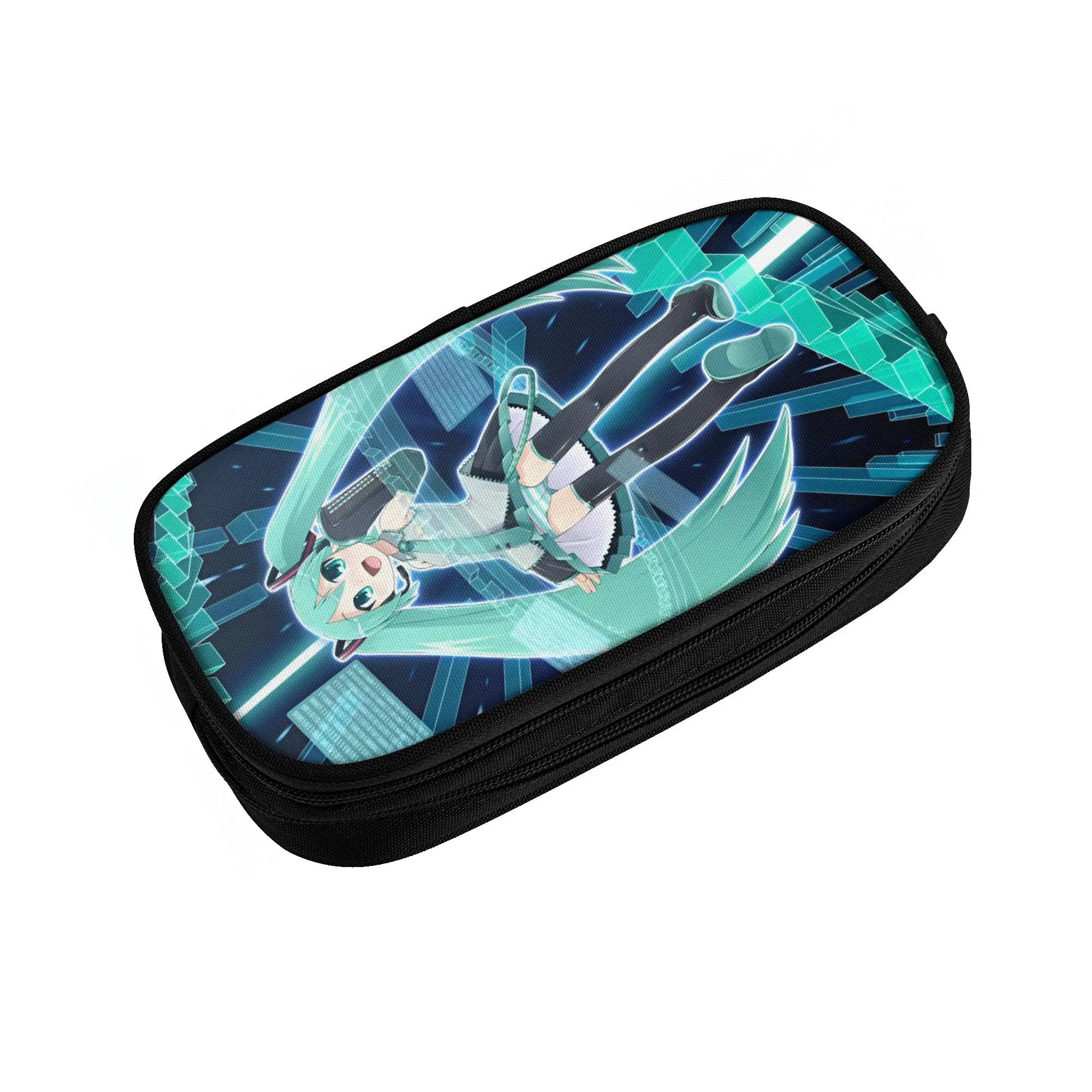 

Custom H-Hatsunes Kawaii Pencil Case Boys Girls Big Capacity Mikus Singer Music Cartoon Anime Pencil Box Students Stationery