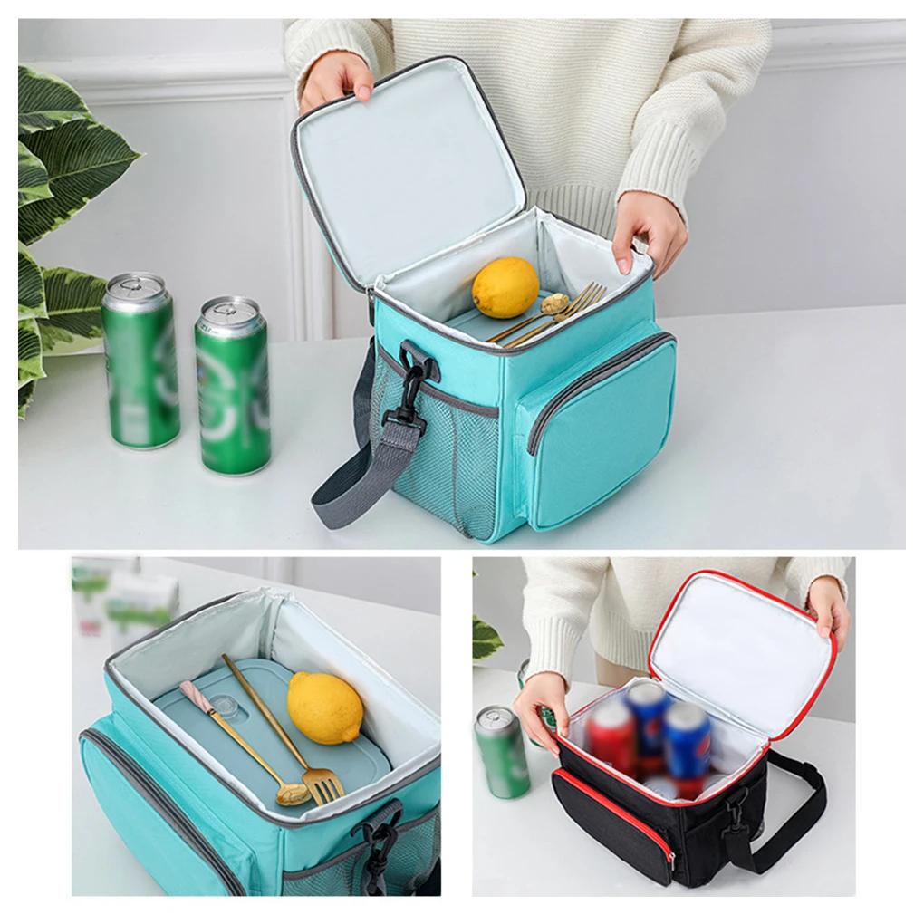 Polyester Insulated Lunch Bag Multifunctional Thermal Insulation Durable Easy To Clean Lunch Box Bag