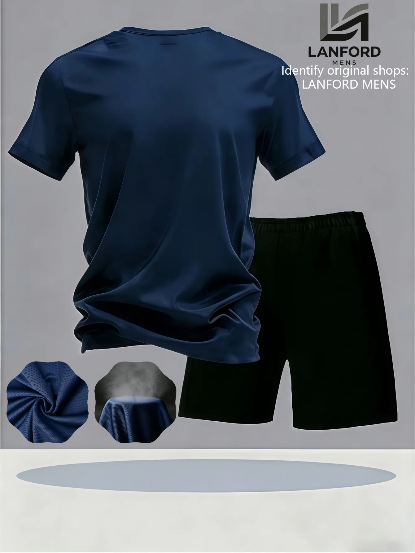 Men's Casual Sport 2pcs Set - Daily Outing Outfit, Letter Print Summer Trendy Fashion Short Sleeve Crew Neck Creative Quick-Dry