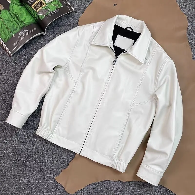 

Универсальное элитное пальто в стиле ретро, осенне-зимнее новое свободное мужское байкерское кожаное пальто из джата, Гонконг, повседневное модное пальто