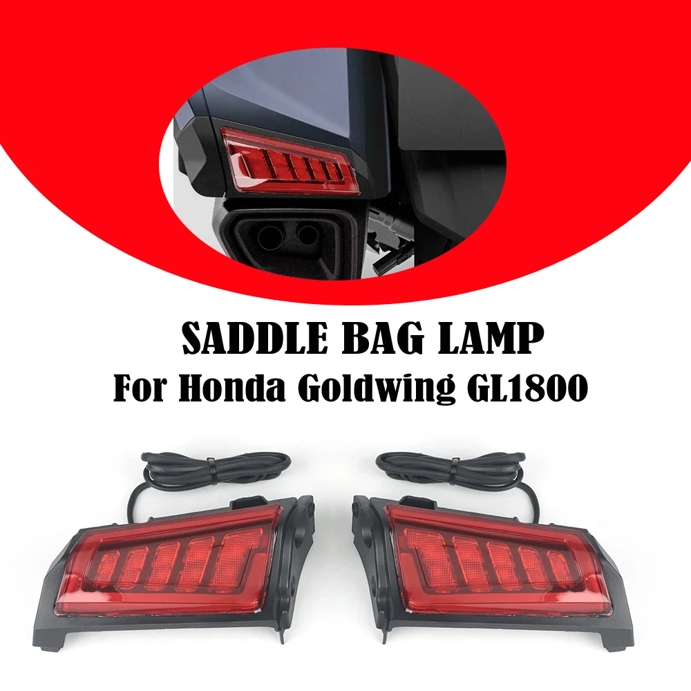 Motorcycle Rear Saddlebag Saddle Bag Turn Signal LED Lights Lamp For Honda Goldwing Gold Wing GL1800 Tour 2018-2023 2022 2021