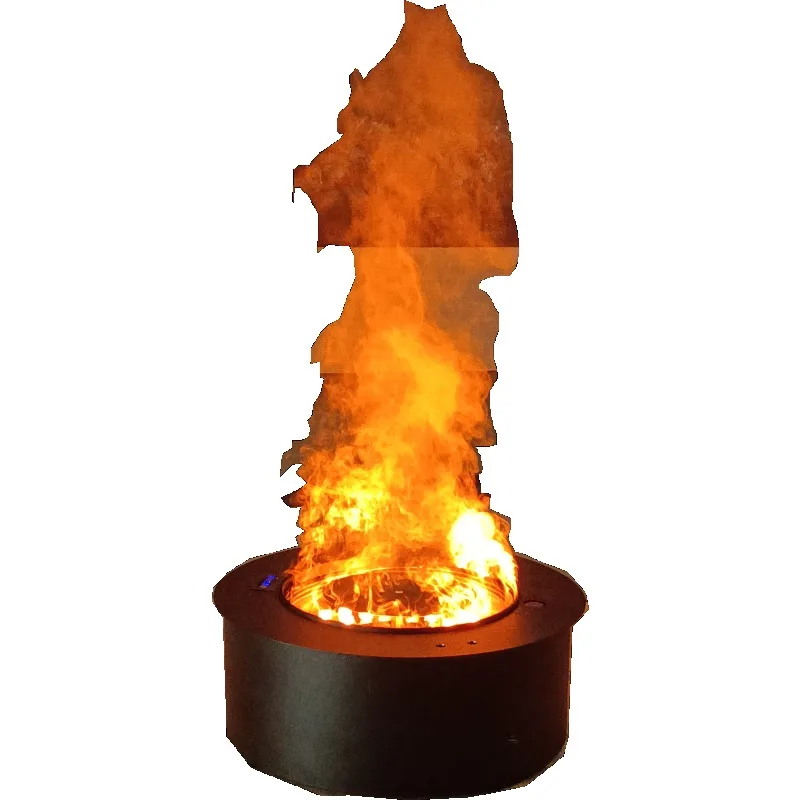 Freestanding Electric Metal Water Vapor Fireplace Adjustable Flame Brightness Energy-Saving Overheating Protection Modern Hotel