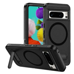 Pixel 8 Pro Magnetic Case, Fit for MagSafe, Drop Protection, Slim Fit for Google Pixel 8/Pixel 8A Phone Case Built-in Kickstand