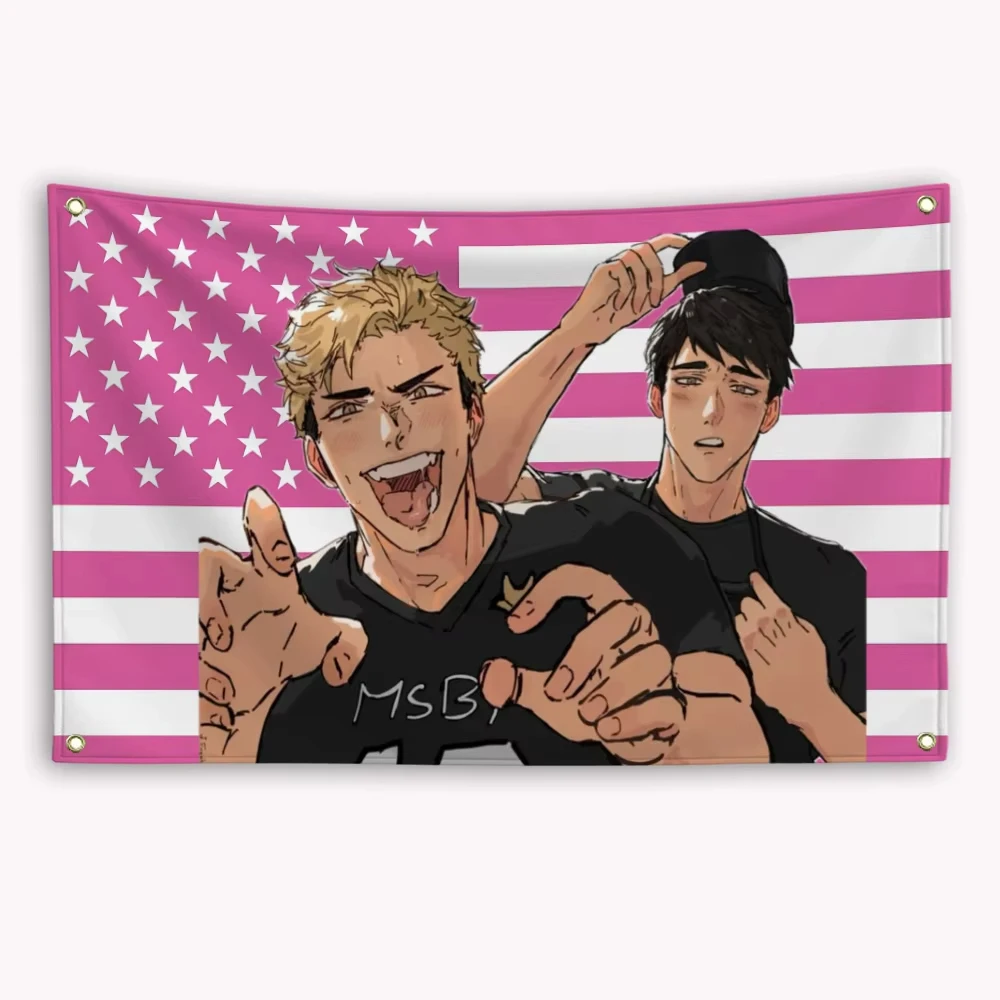 O-Osamu Miya Miya Atsumu Twins Amerikanische Flagge Haikyuu!! Banner Dekoration Garage Flaggen für Schlafzimmer Outdoor Dekor Tapisserie Flagge