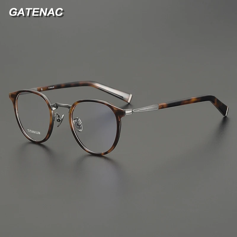 

Vintage Handmade Titanium Glasses Frame Men Reading Glasses Prescription Eyeglasses Frame Women Luxury Brand Designer Eyewear