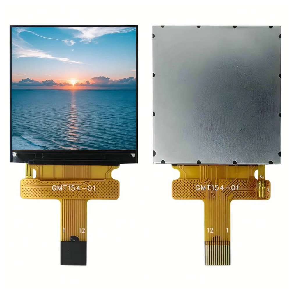 ST7789 1.54 Inch TFT LCD Display Module 240*240 Resolution 4-Wire SPI Interface Color Square Small Screen 12PIN Plug-in Welding