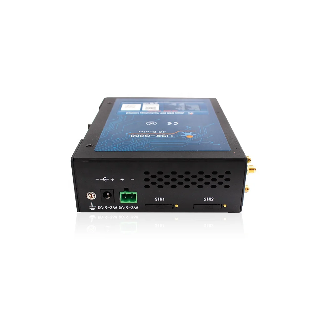 USR-G808-EE EMEA & APAC Wifi Industrial Long Range 4g Lte Wireless Routers With Dual Sim Card Slot