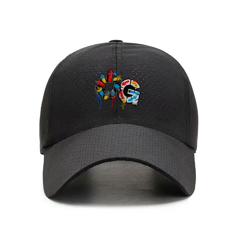 Graffiti Spray Paint G Quick Dry Baseball Cap Breathable Adjustable Sports Sun Hat
